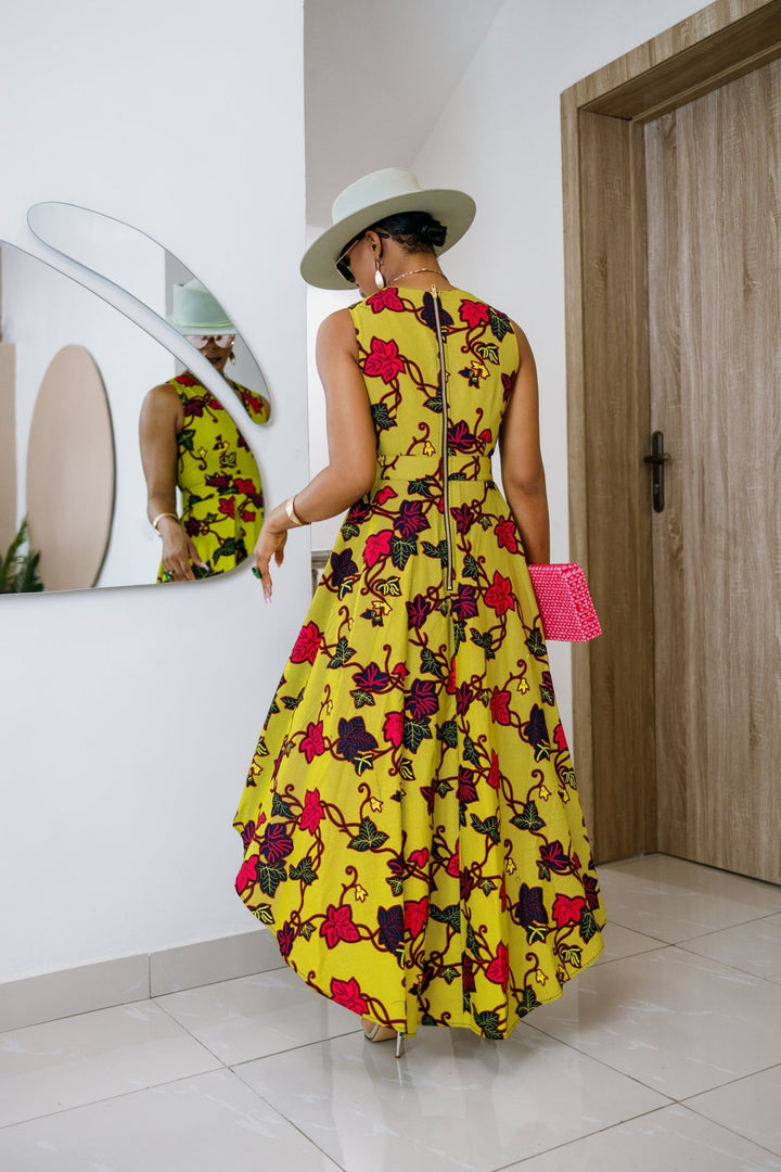 LEWA AFRICAN PRINT HIGH - LOW DRESS [MULTICOLOR] - FINAL SALE - Especially Yours