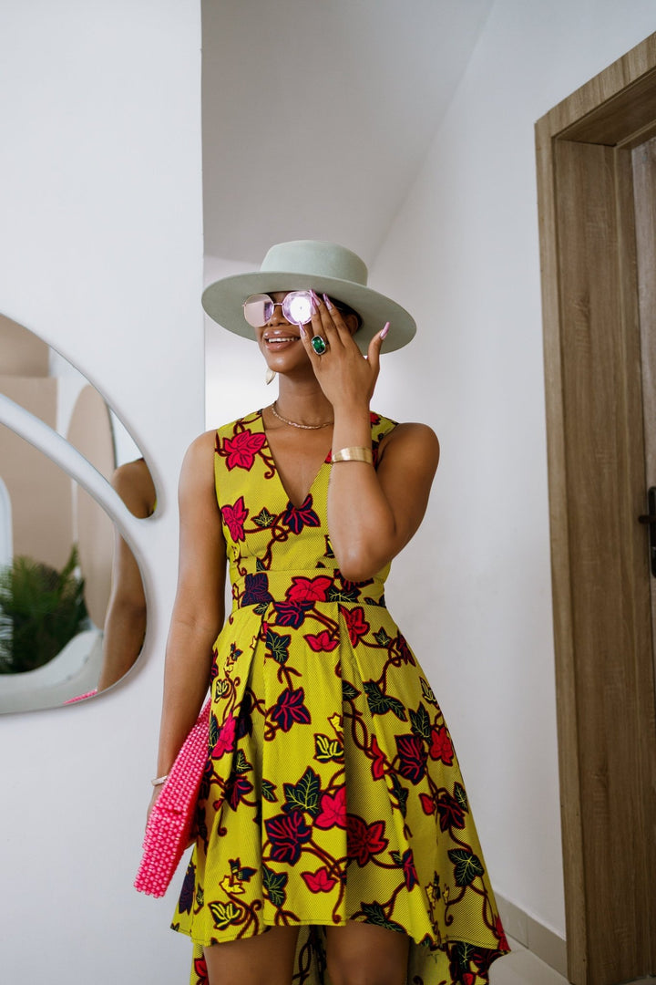 LEWA AFRICAN PRINT HIGH - LOW DRESS [MULTICOLOR] - FINAL SALE - Especially Yours