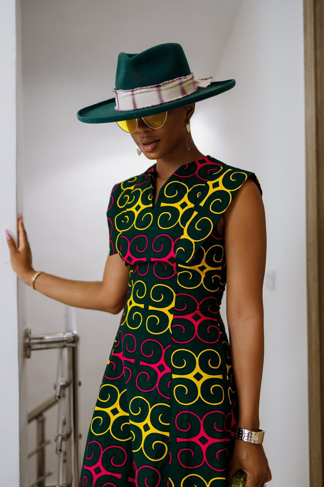 RAISA AFRICAN PRINT SLEEVELESS MIDI DRESS - Especially Yours