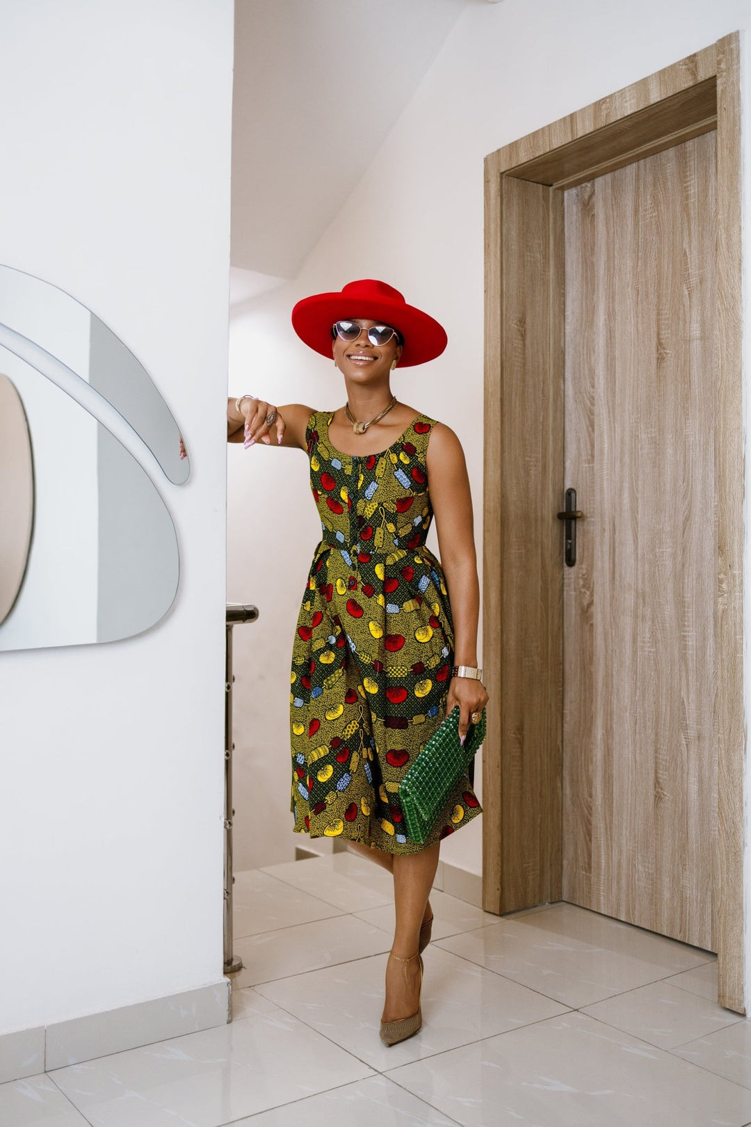 JAJA AFRICAN PRINT SLEEVELESS DRESS [MULTICOLOR] - FINAL SALE - Especially Yours