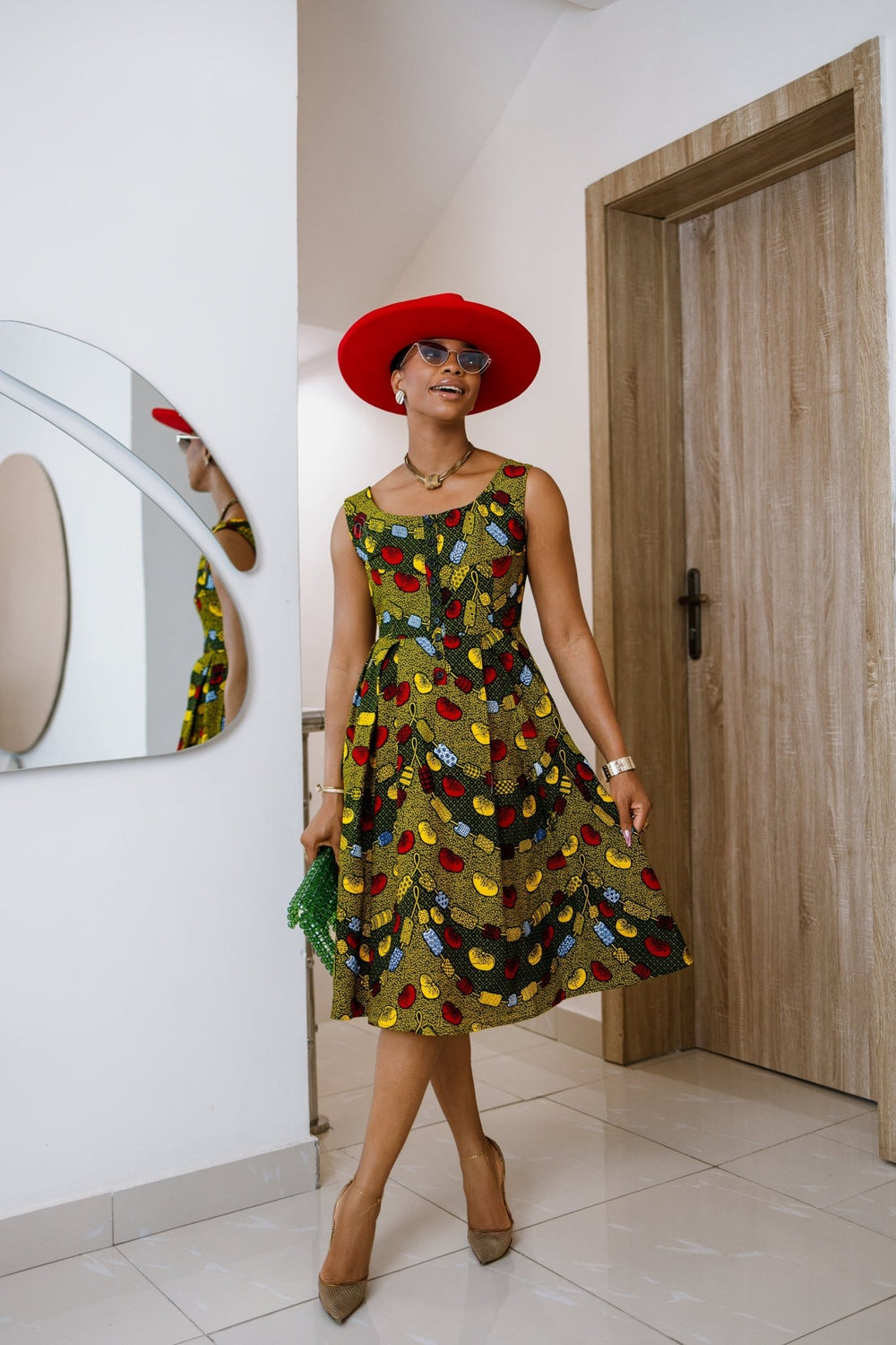 JAJA AFRICAN PRINT SLEEVELESS DRESS [MULTICOLOR] - FINAL SALE - Especially Yours