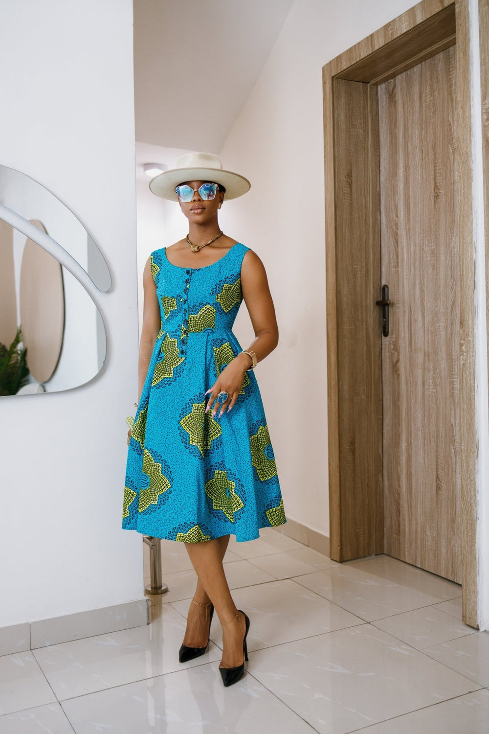 JAJA AFRICAN PRINT SLEEVELESS DRESS - FINAL SALE - Especially Yours