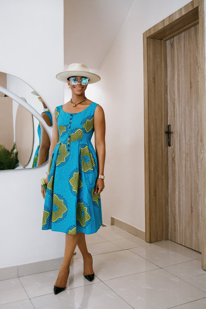 JAJA AFRICAN PRINT SLEEVELESS DRESS - FINAL SALE - Especially Yours