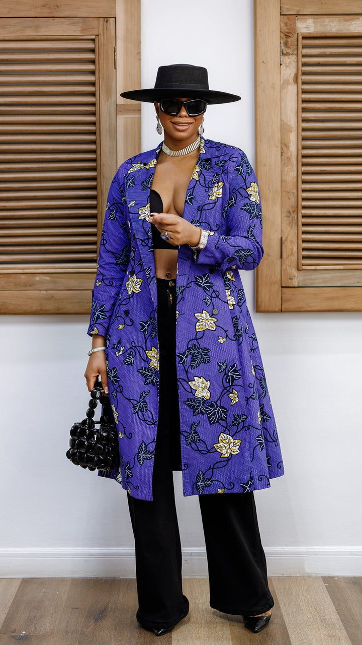 MORAYO AFRICAN PRINT TRENCH COAT DRESS