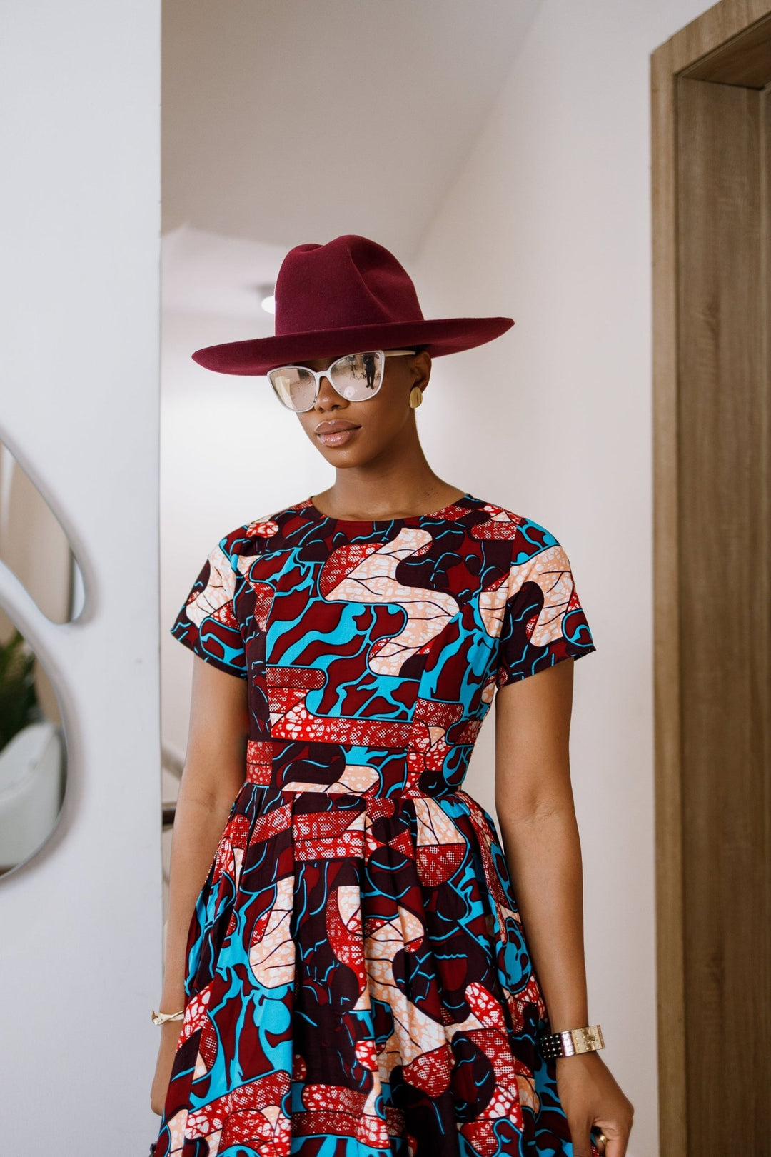 KARIMAH AFRICAN PRINT HANDKERCHIEF HEM DRESS - Especially Yours