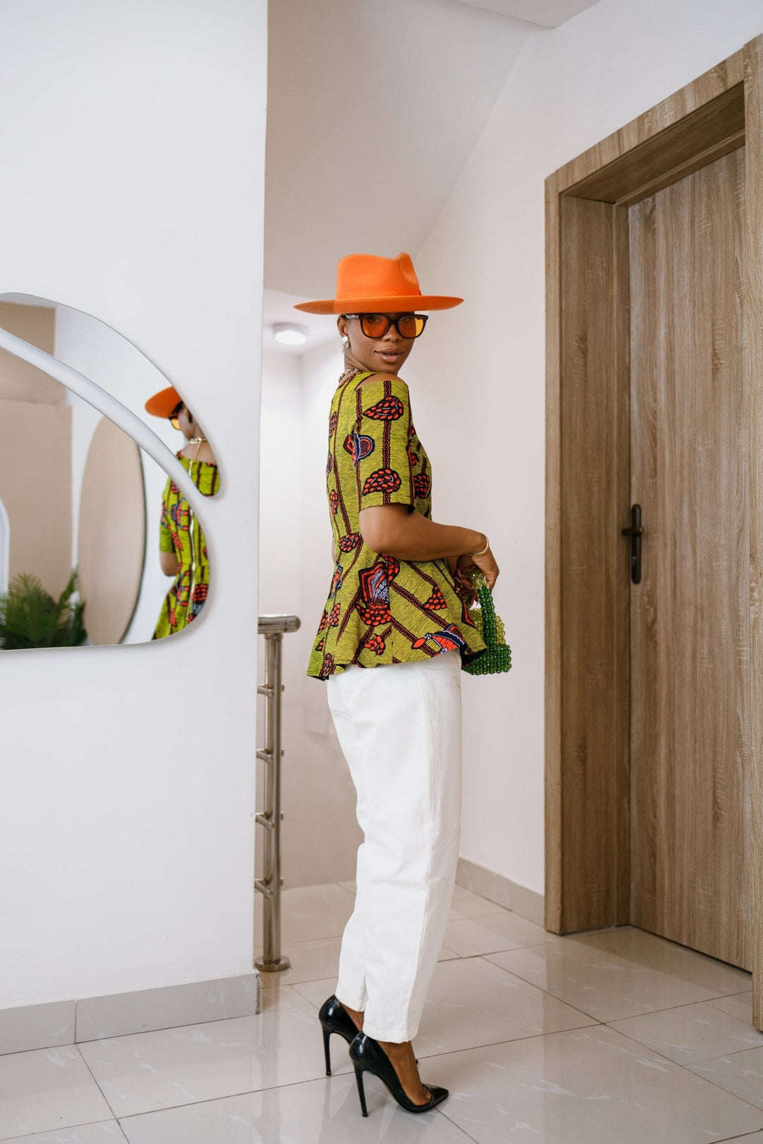 IMARA AFRICAN PRINT ASYMMETRIC PEPLUM TOP [MULTICOLOR] - Especially Yours