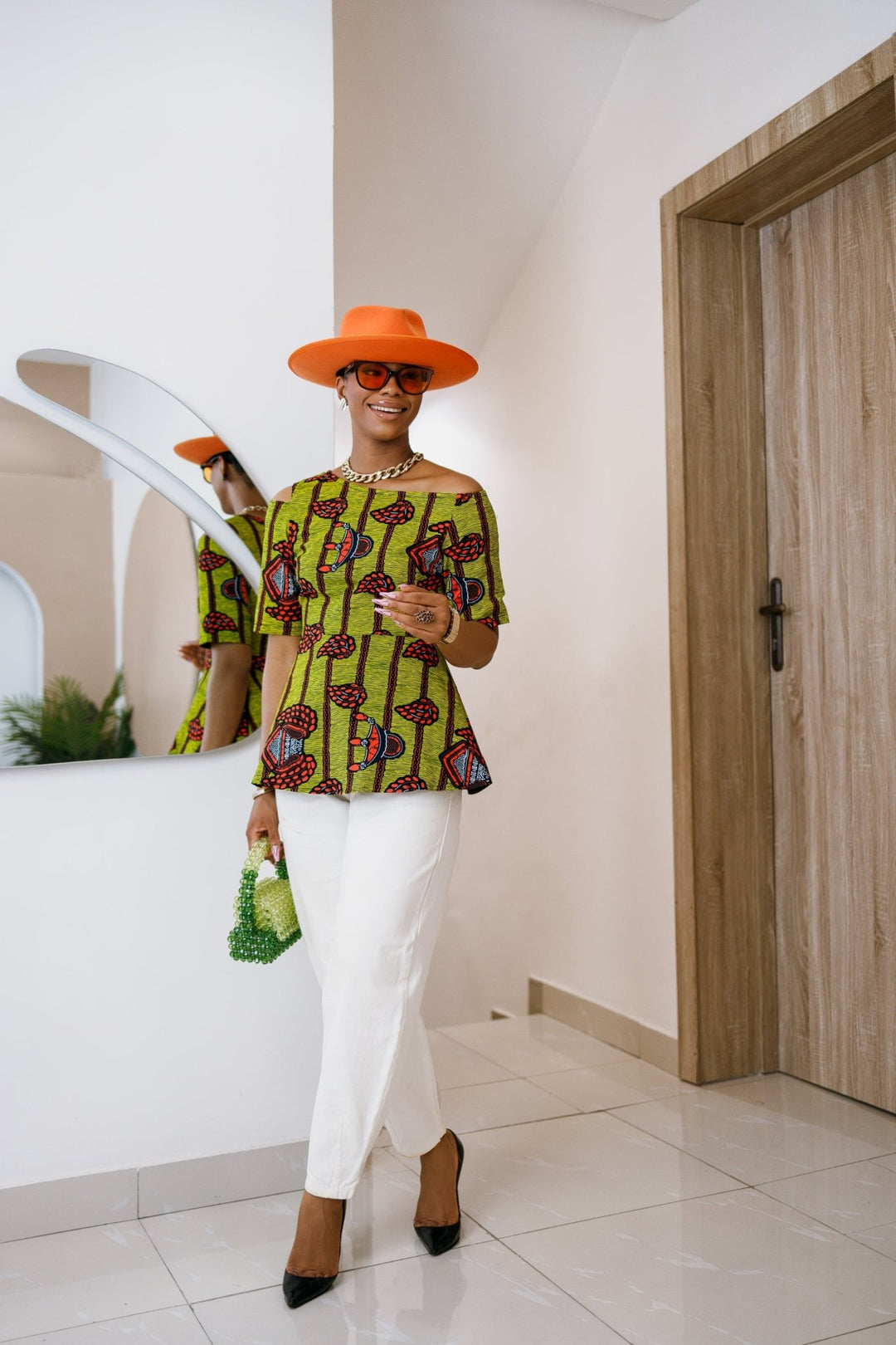 IMARA AFRICAN PRINT ASYMMETRIC PEPLUM TOP [MULTICOLOR] - Especially Yours