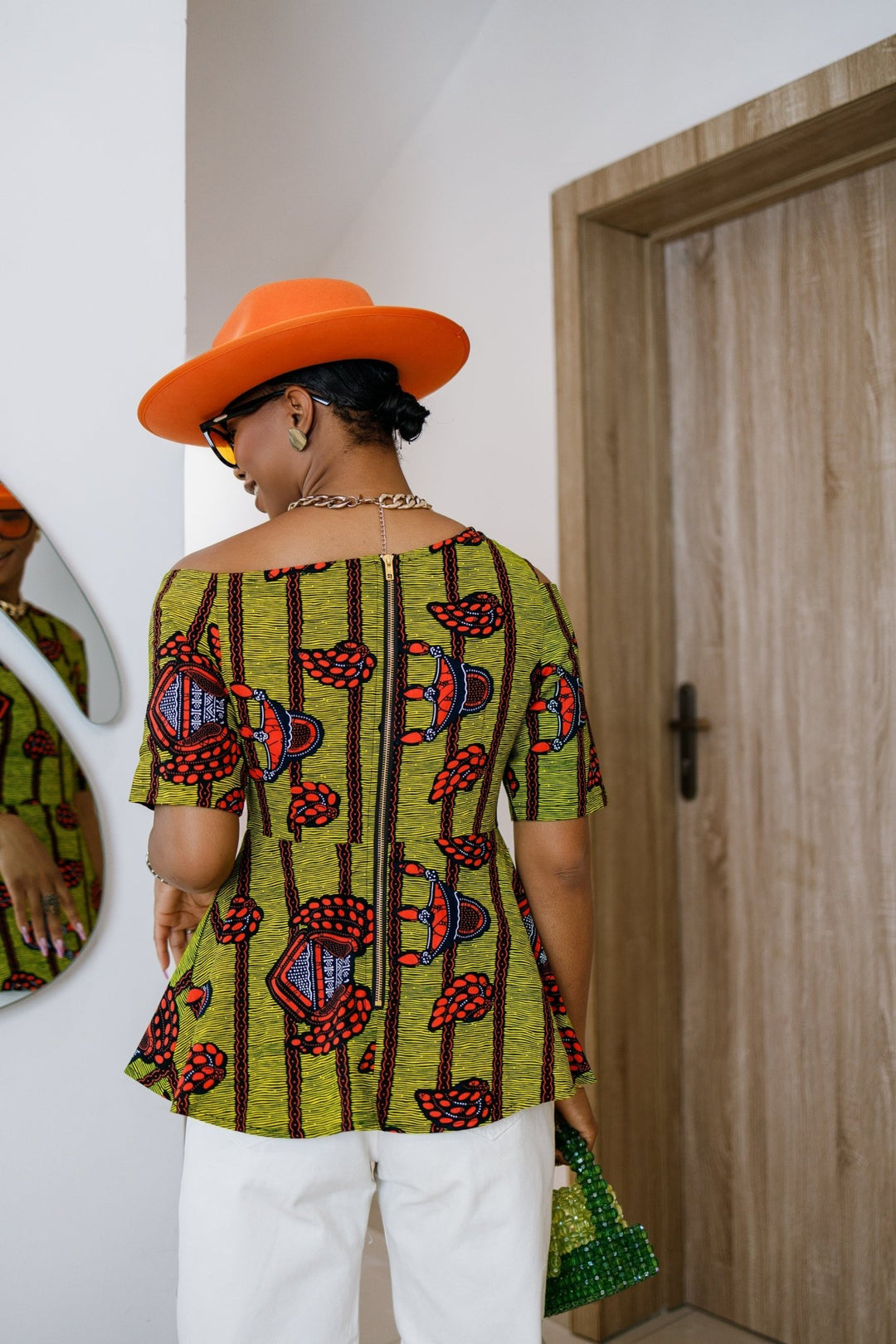 IMARA AFRICAN PRINT ASYMMETRIC PEPLUM TOP [MULTICOLOR] - Especially Yours