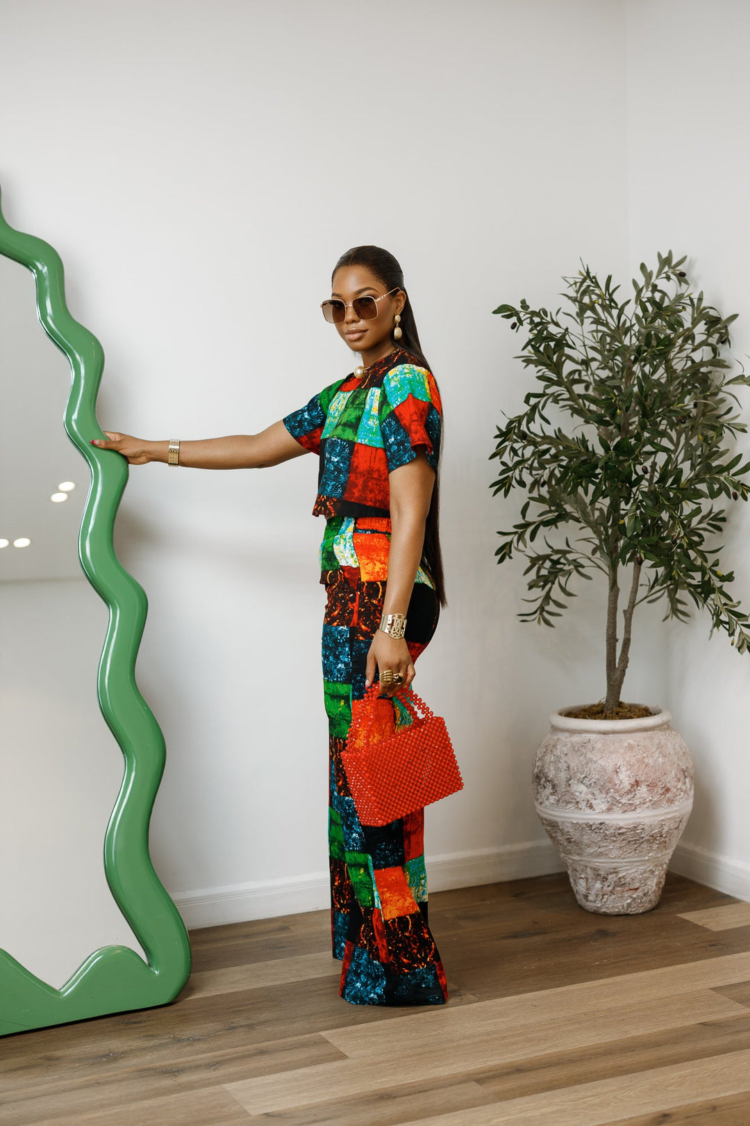 ADUN AFRICAN PRINT TWO PIECE PANT SET [MULTICOLOR] - Especially Yours