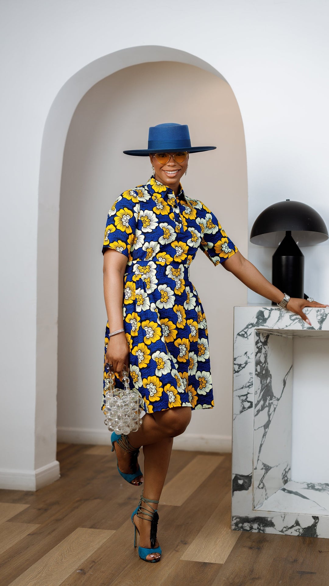 JADE AFRICAN PRINT SHIRT DRESS [MULTICOLOR]
