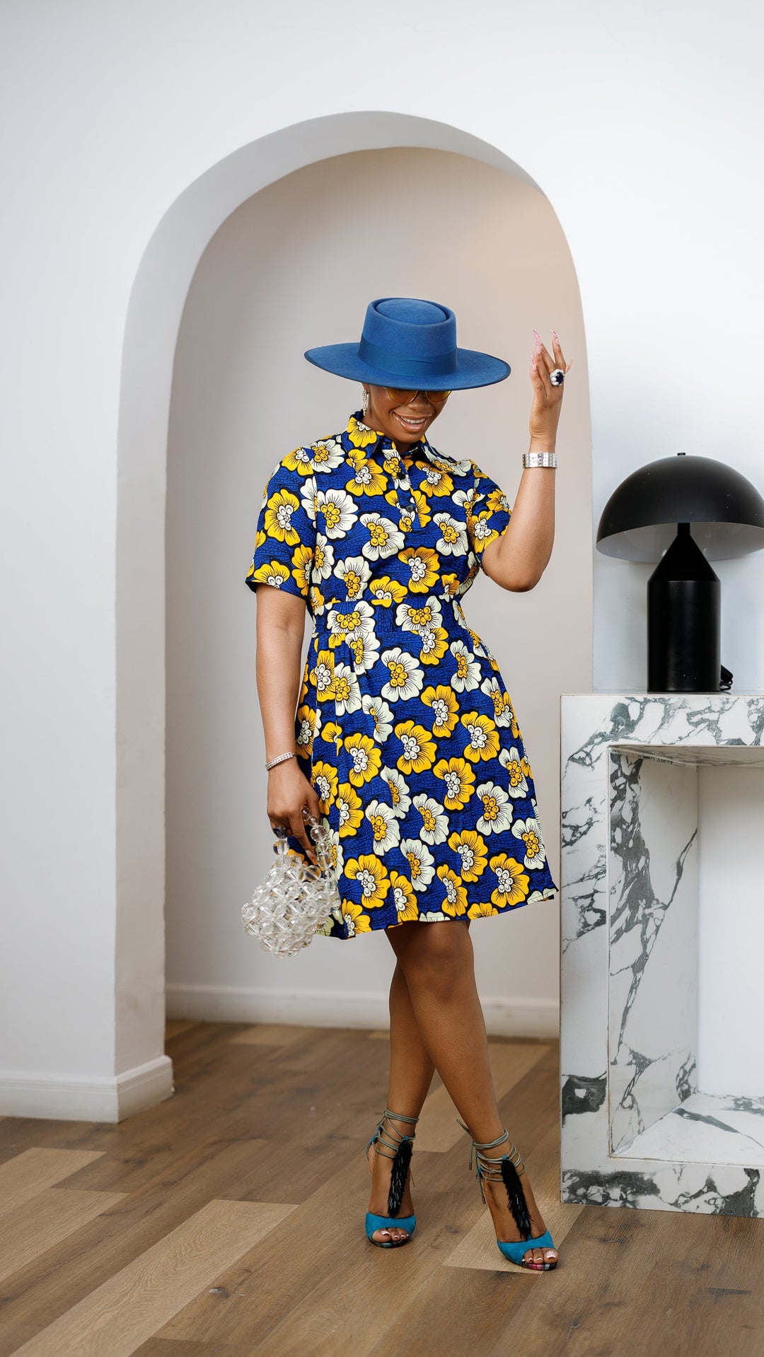 JADE AFRICAN PRINT SHIRT DRESS [MULTICOLOR]