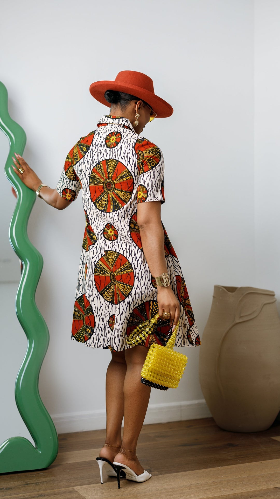 JADE AFRICAN PRINT SHIRT DRESS
