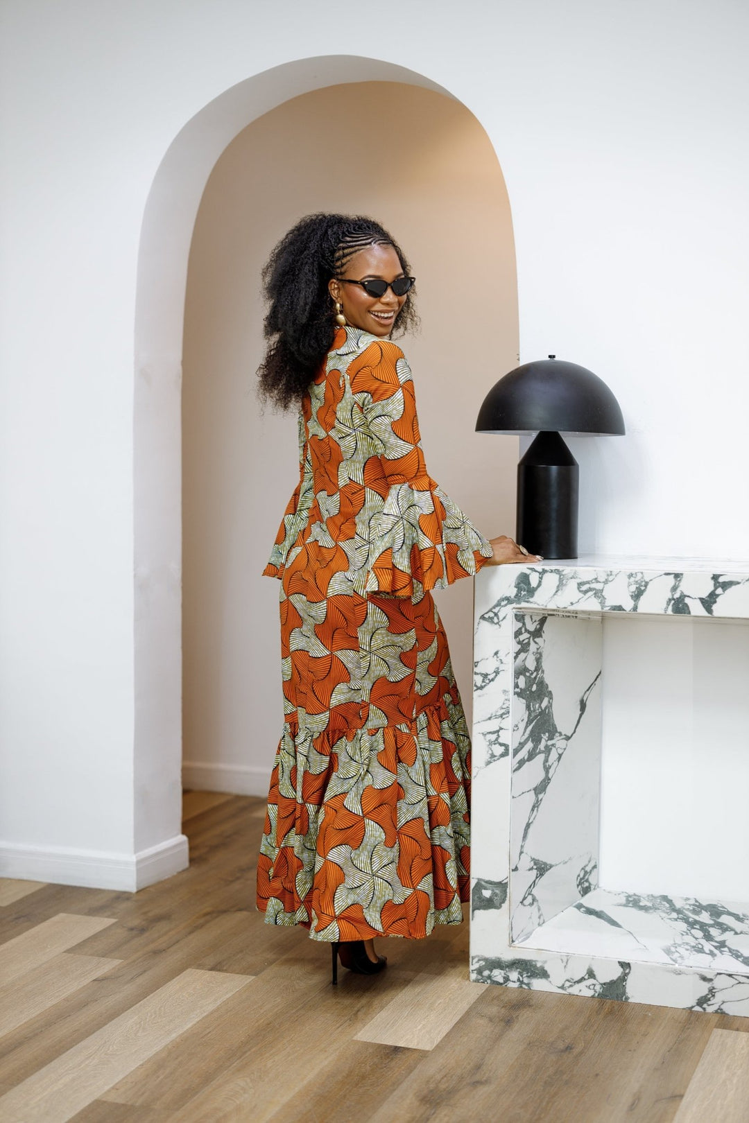VIMBAI AFRICAN PRINT FLARE SLEEVE MAXI DRESS - Especially Yours