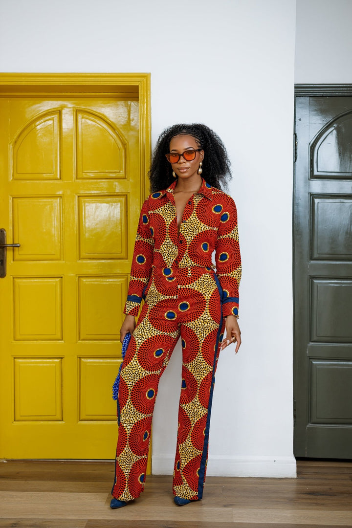 EVA AFRICAN PRINT STRAIGHT - LEG TWO PIECE SET - Especially Yours