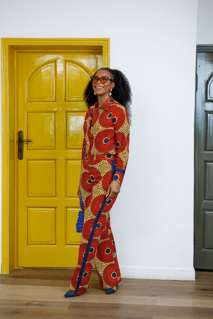 EVA AFRICAN PRINT STRAIGHT - LEG TWO PIECE SET - Especially Yours