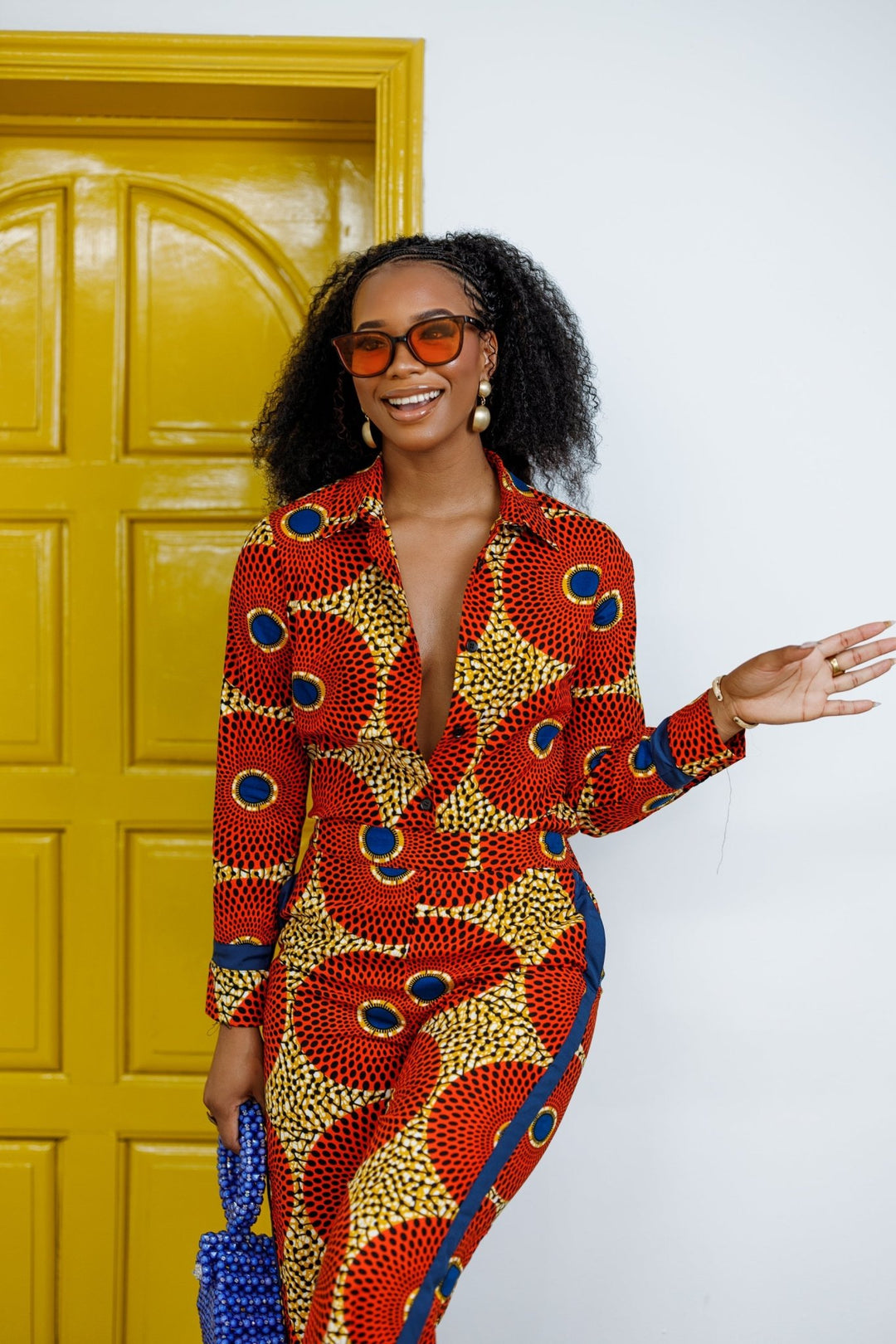 EVA AFRICAN PRINT STRAIGHT - LEG TWO PIECE SET - Especially Yours