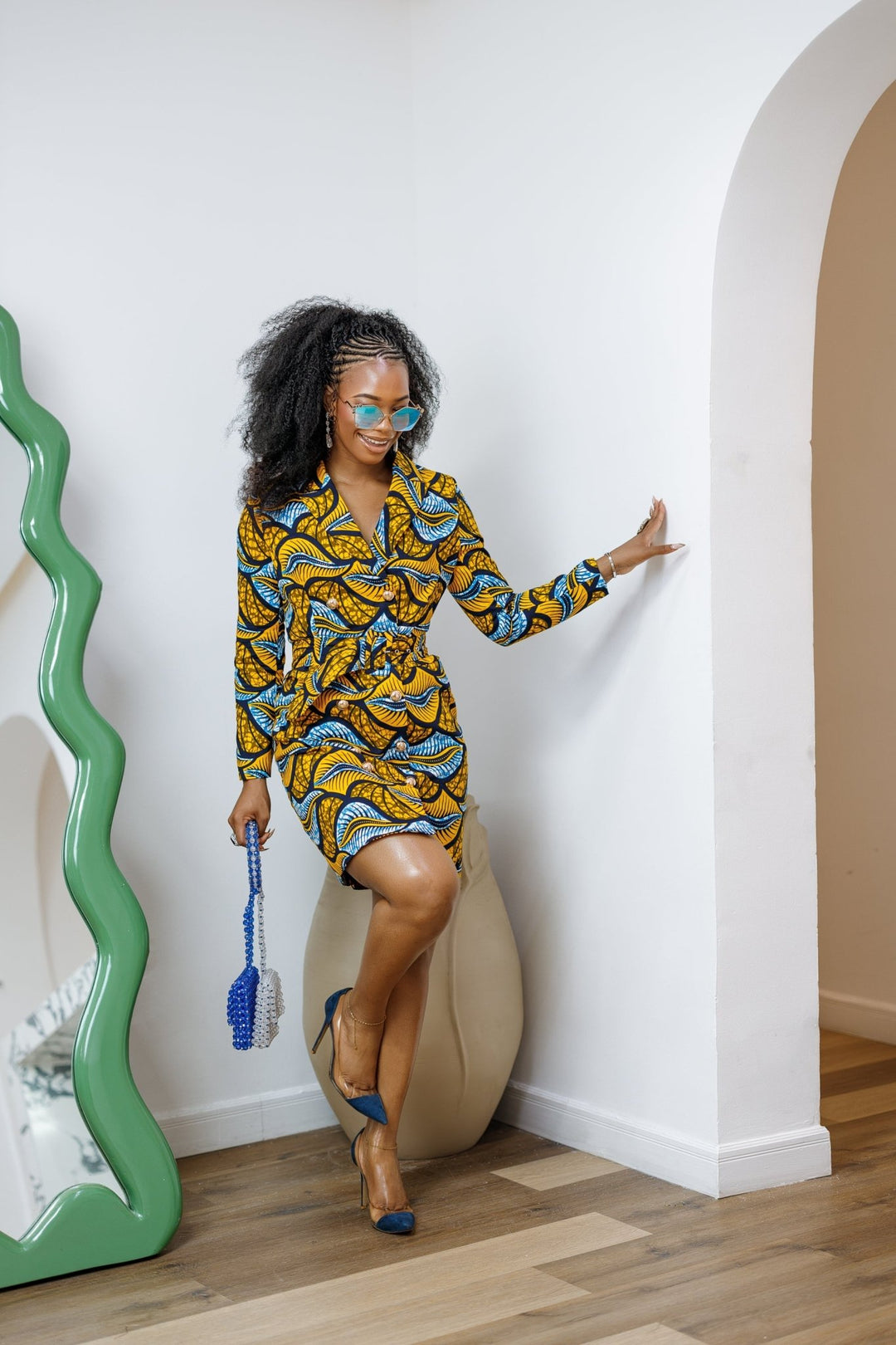 MOTUN AFRICAN PRINT BLAZER DRESS - Especially Yours