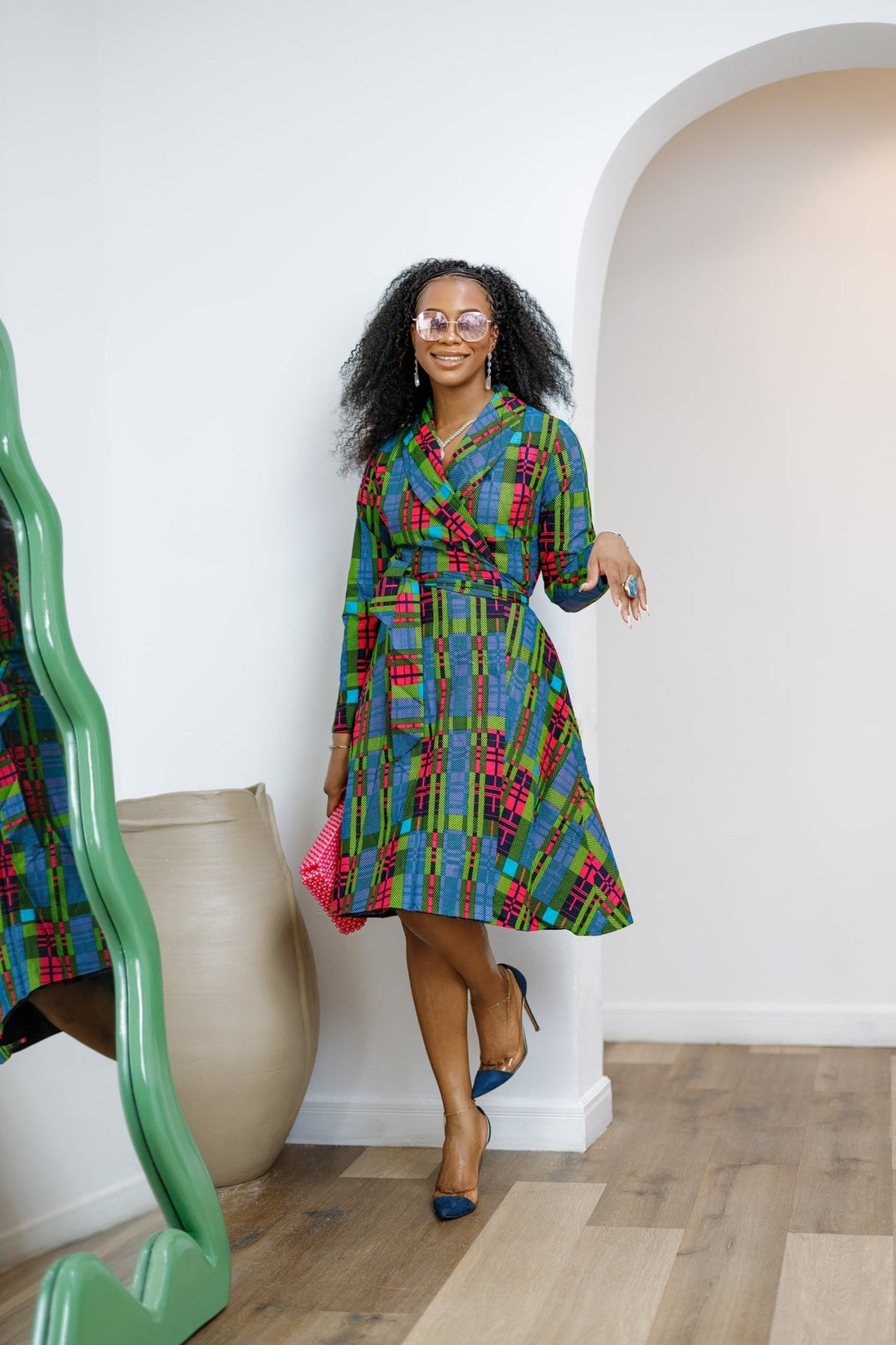 DERA AFRICAN PRINT WRAP MIDI DRESS - Especially Yours 3X-LARGE DERA AFRICAN PRINT WRAP MIDI DRESS - Especially Yours 3X-LARGE