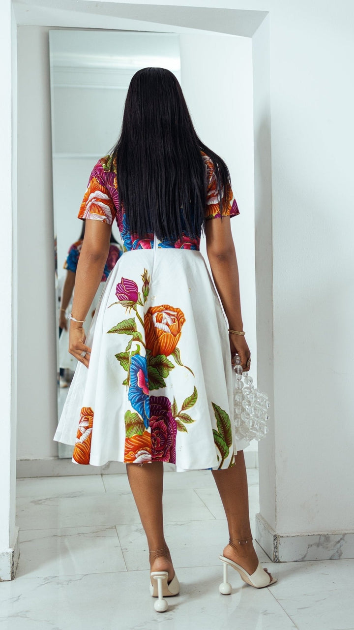 LOLADE AFRICAN PRINT FLORAL DRESS. - Especially Yours