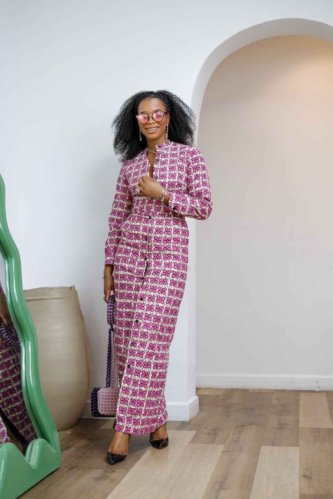 EMILY AFRICAN PRINT BUTTON MAXI DRESS - Especially Yours