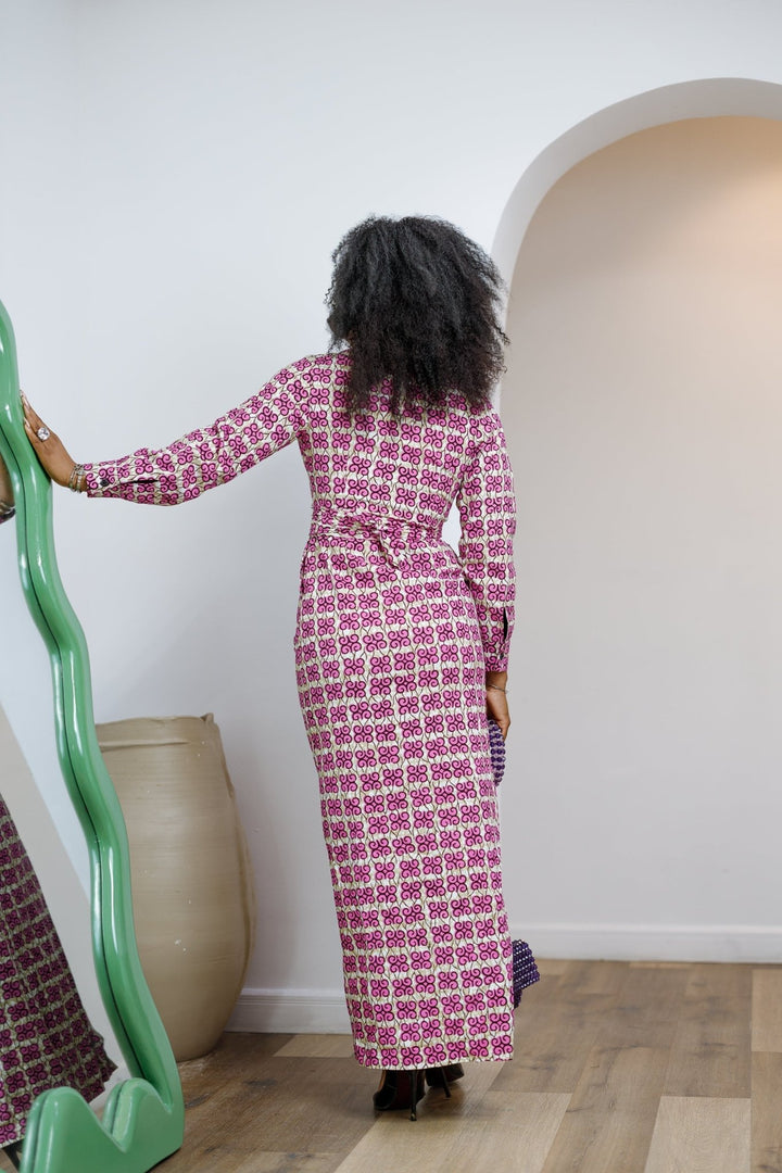 EMILY AFRICAN PRINT BUTTON MAXI DRESS - Especially Yours