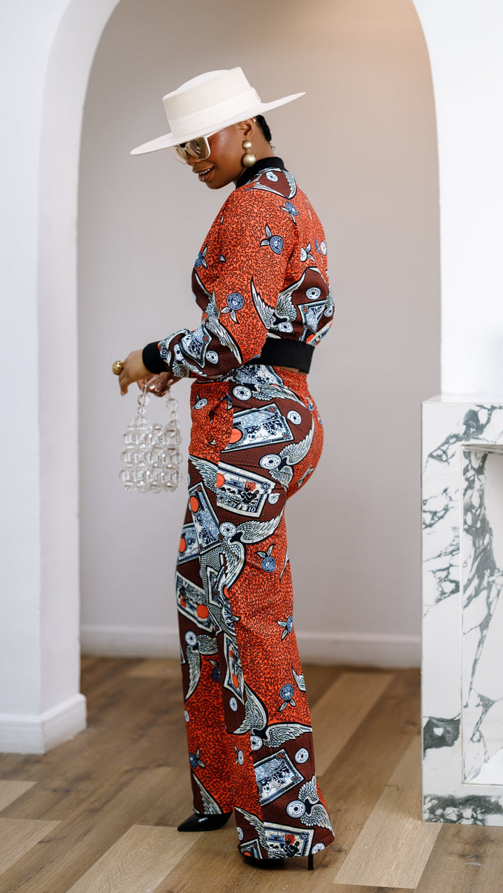 ADA AFRICAN PRINT BOMBER JACKET AND PANTS SET