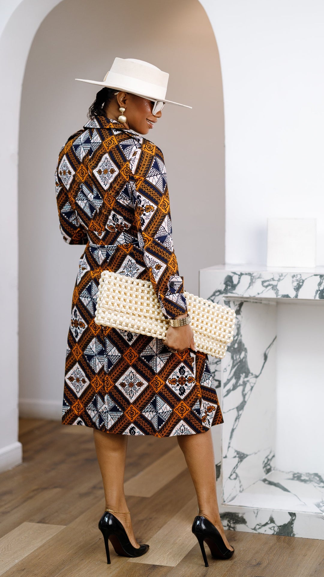 MORAYO AFRICAN PRINT TRENCH COAT DRESS [MULTICOLOR]