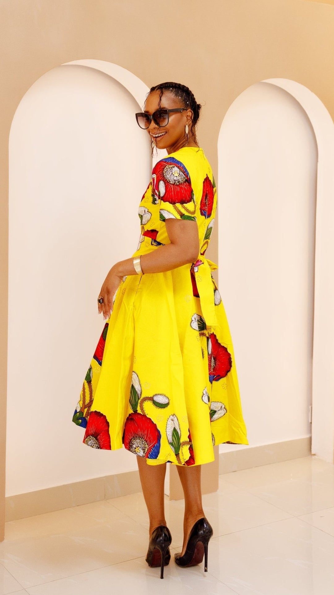 LOLADE AFRICAN PRINT FLORAL DRESS. - Especially Yours