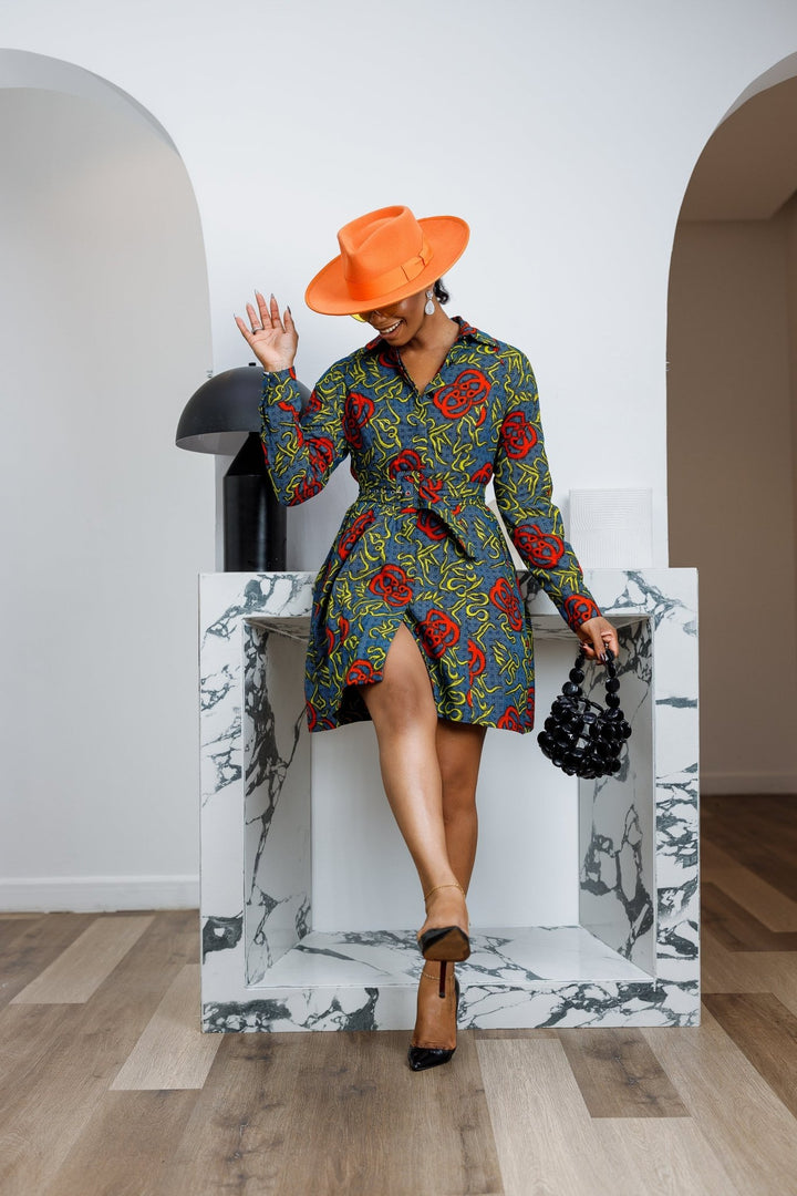 FAYO AFRICAN PRINT SHIRT DRESS - Especially Yours