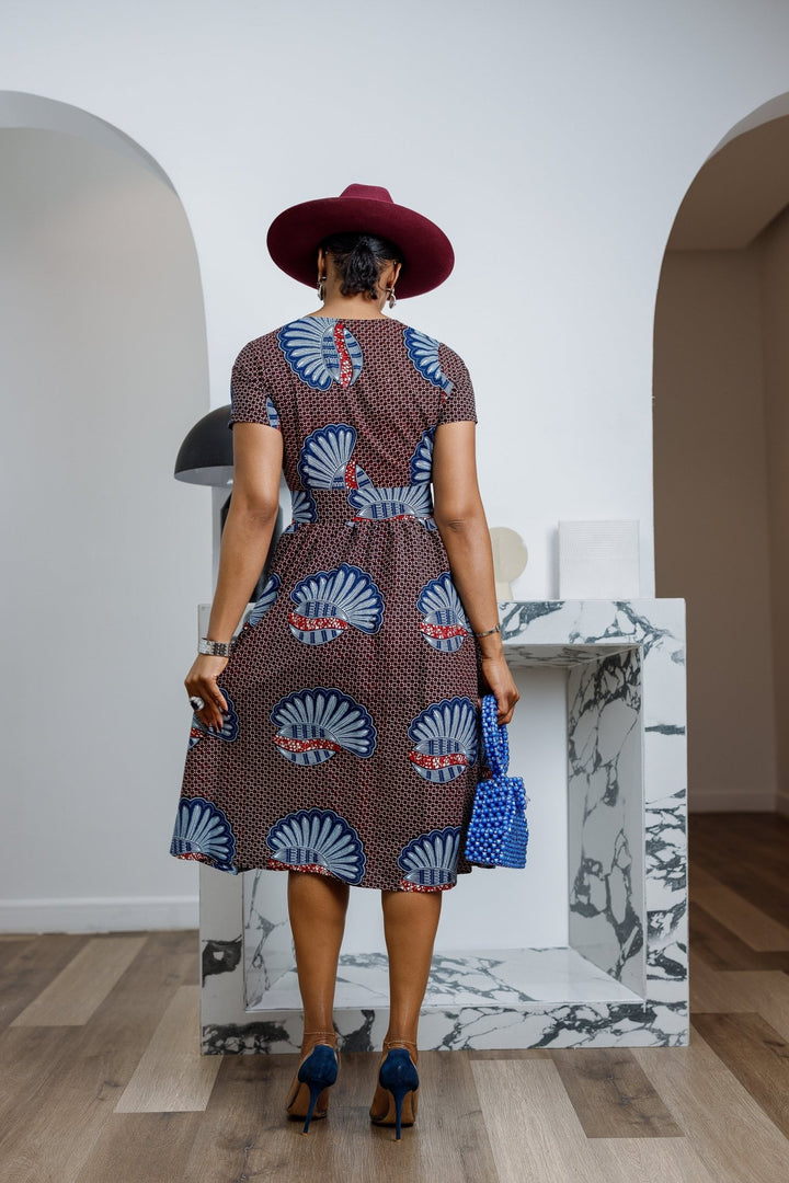 AYI AFRICAN PRINT ZIP MIDI DRESS - Especially Yours