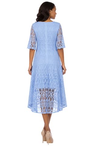 1pc Lux Lace Hi-Lo Flare Dress