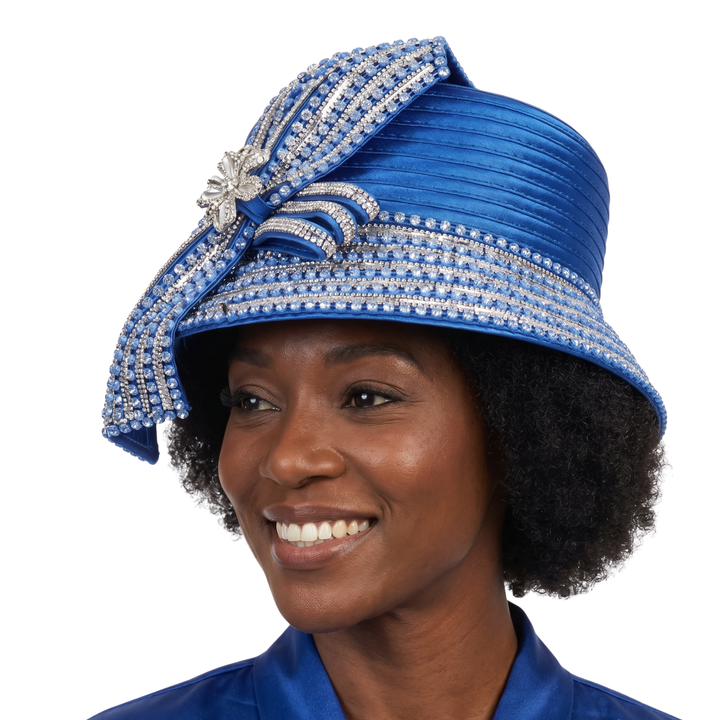Small Brm Hat w/ Massive Rhinestones Decor
