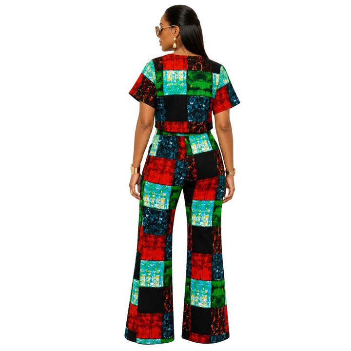ADUN AFRICAN PRINT TWO PIECE PANT SET [MULTICOLOR] - Especially Yours
