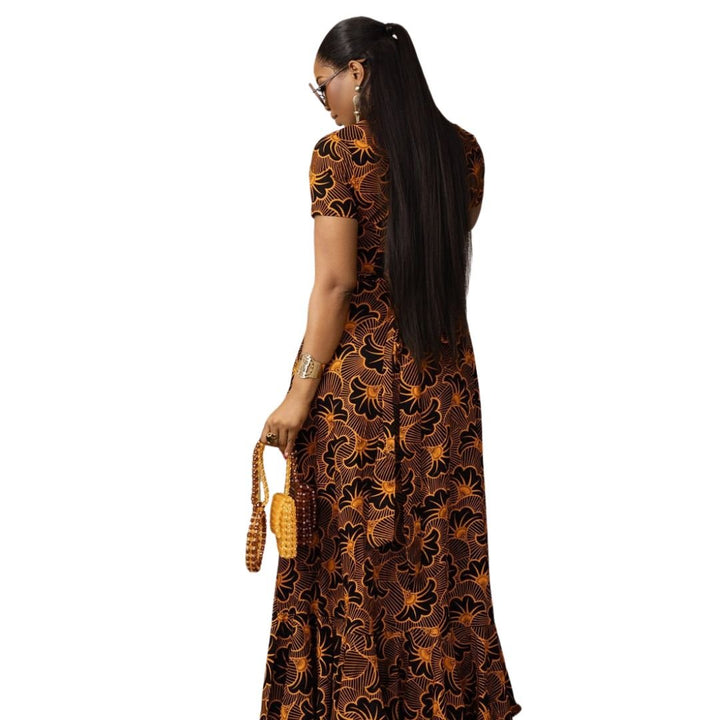 BOLA AFRICAN PRINT WRAP MAXI DRESS [MULTICOLOR] - Especially Yours
