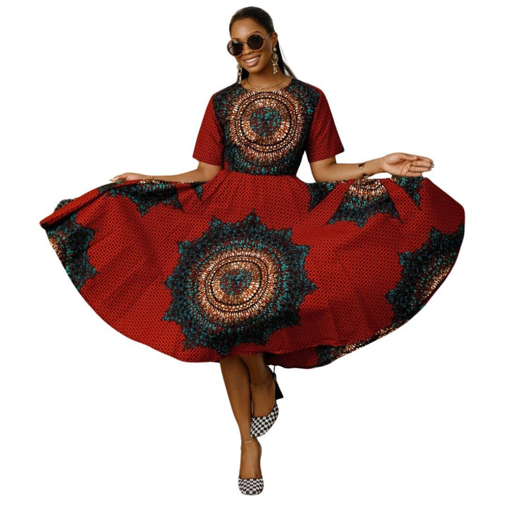 MARIAMA AFRICAN PRINT MIDI DRESS - Especially Yours