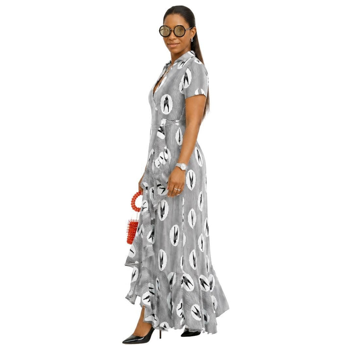BOLA AFRICAN PRINT WRAP MAXI DRESS - Especially Yours