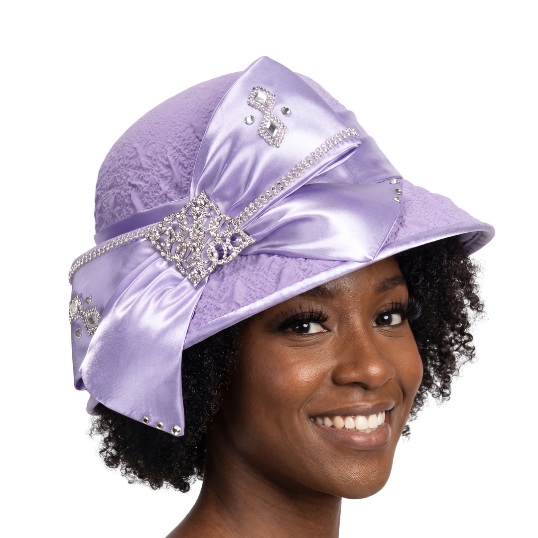 Bucket Hat w/ Oversized Bow and Rhinestones