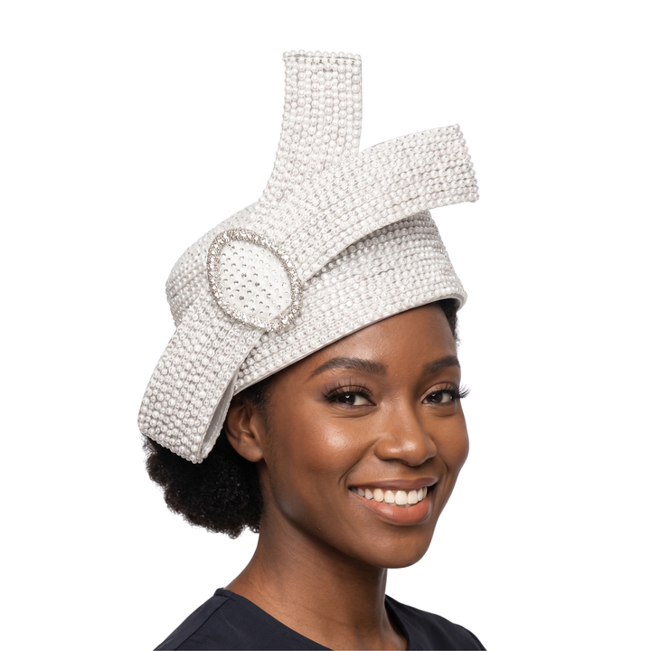 STONED PILL BOX HAT W/ BOW