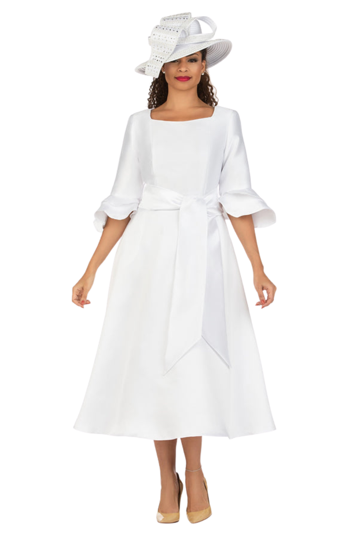 1pc Silky Twill Fit&Flare Drs w/ Belt