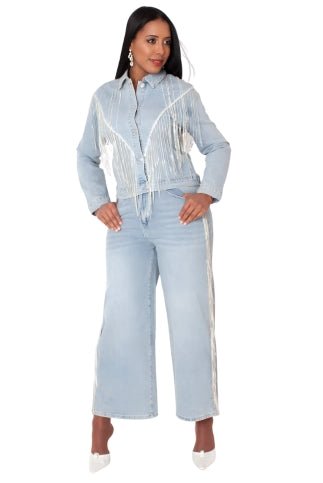 Rhinestone Fringe Jean - 82939 - Especially Yours