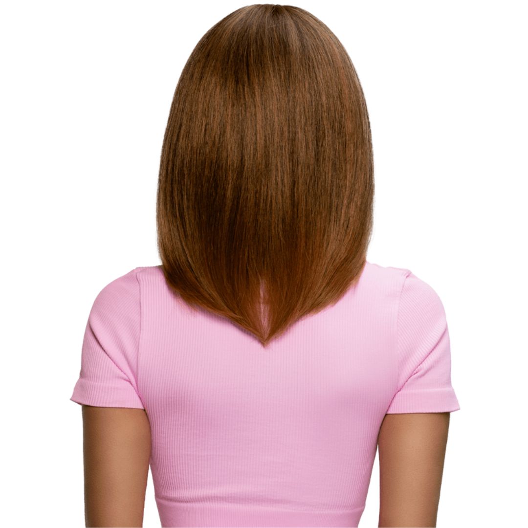 14 Inch Straight Long Bob Wig with Skin Part by Amore Mio