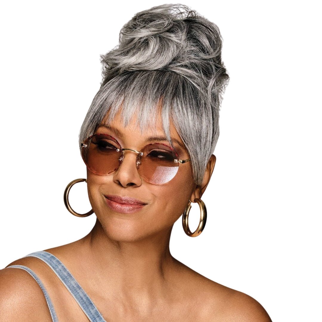 Sleek Bun and Bangs Hairpiece – Kim Kimble - Especially Yours