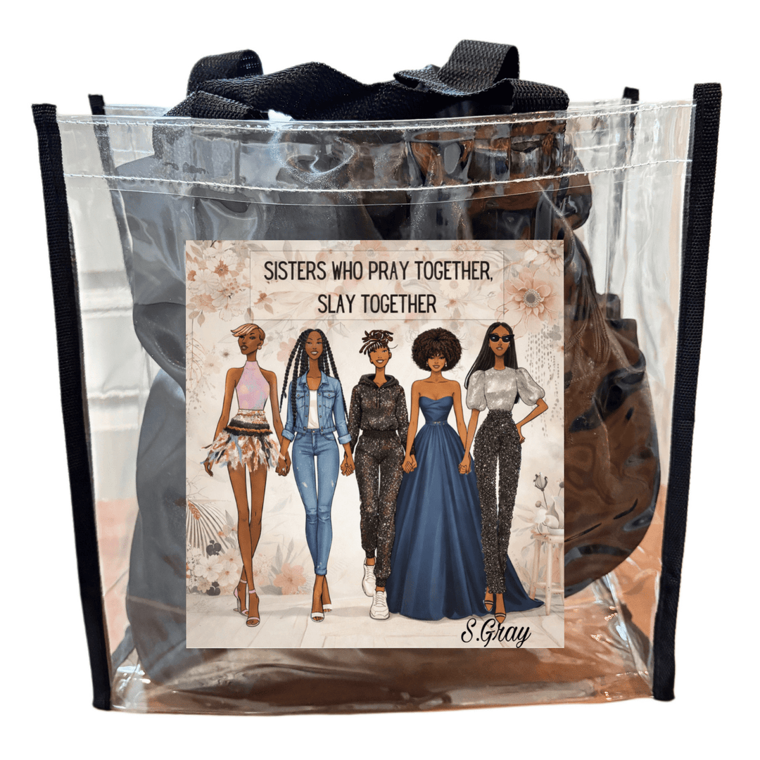 Sisters Who Pray Together Clear Tote Bag - Especially Yours