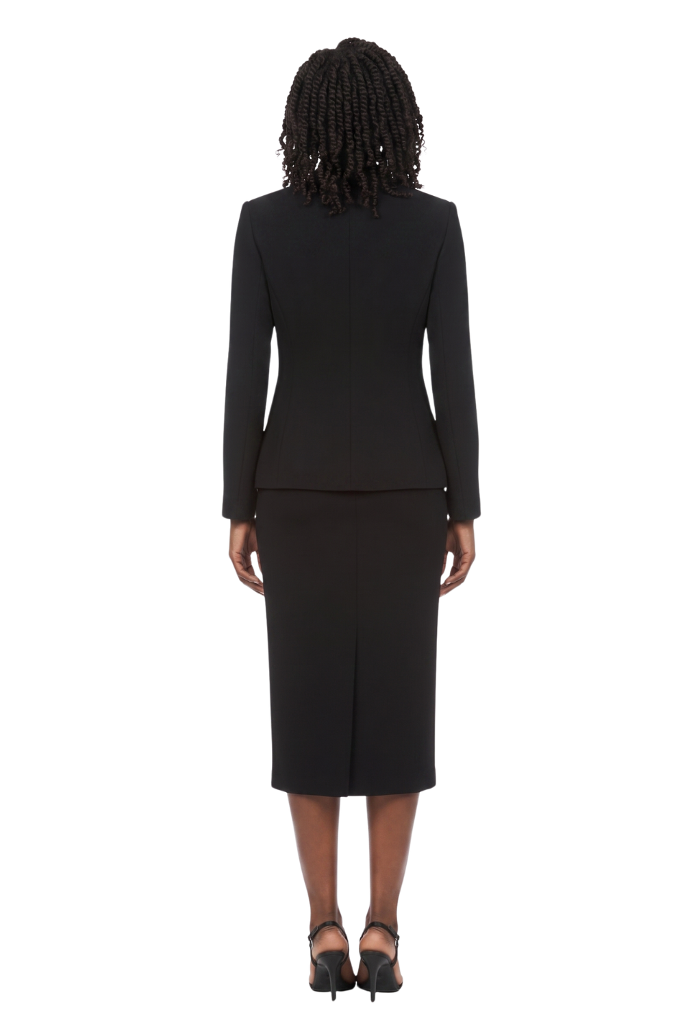 2pc Bow Neck Skirt Suit - Plus
