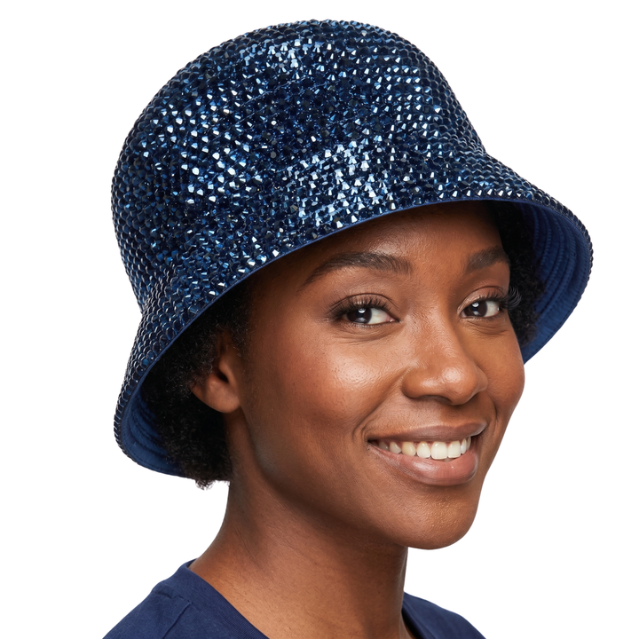 METALLIC STONED BUCKET HAT