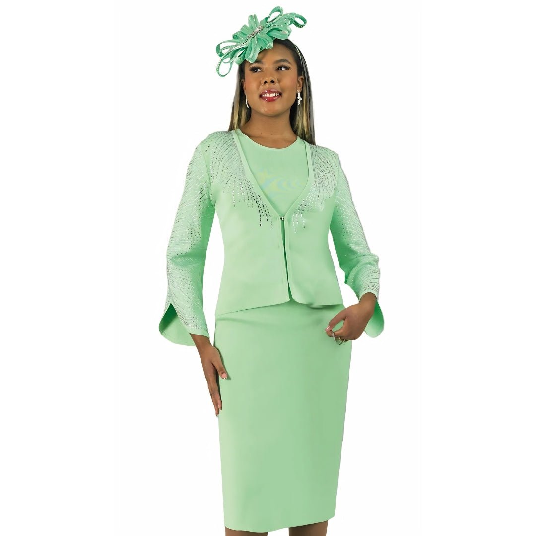 Rhinestone 3 - Piece Burst Knit Suit Lily & Taylor - Especially Yours