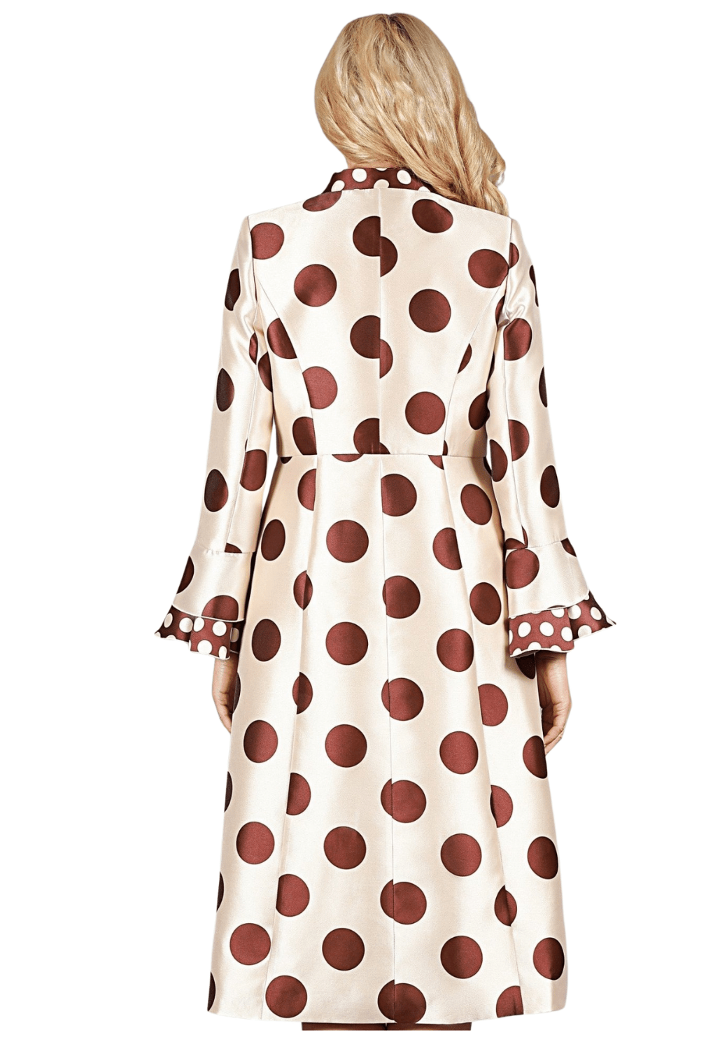 2pc Silky Twill in Polka Dots Dress+Jkt Set - Especially Yours