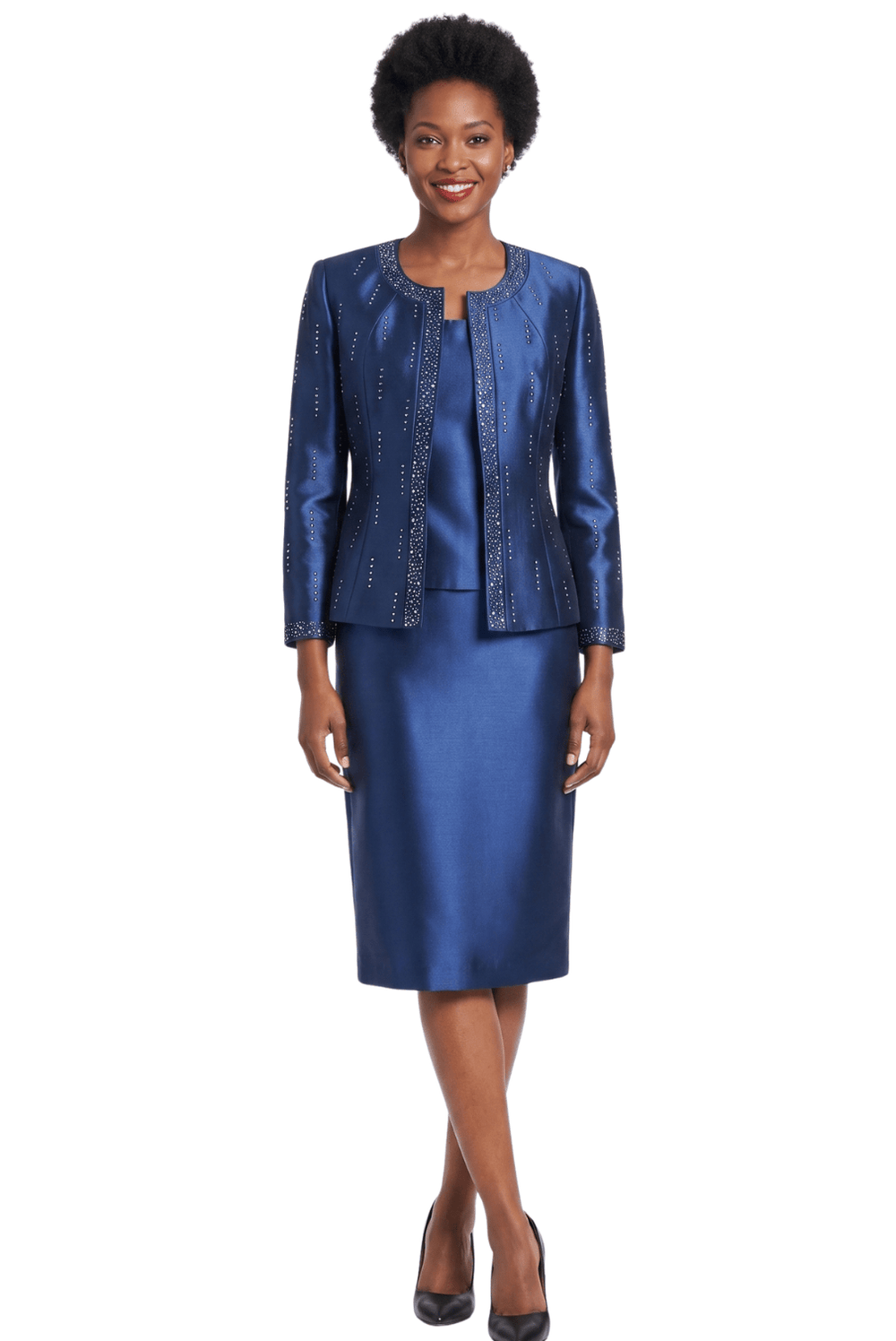 3pc Silky Twill Skt Suit w/ Meteoric Stones - Especially Yours