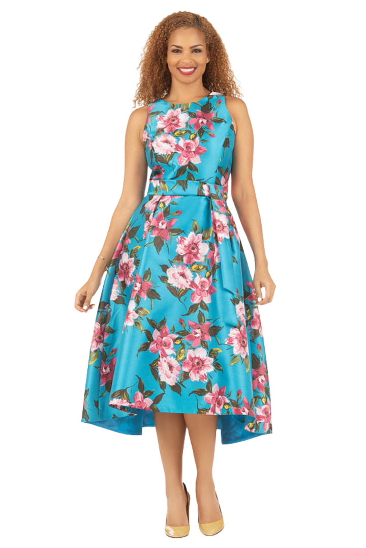 Sleeveless Full Flare Hi-Lo Drs w/ Styling Belt - Especially Yours
