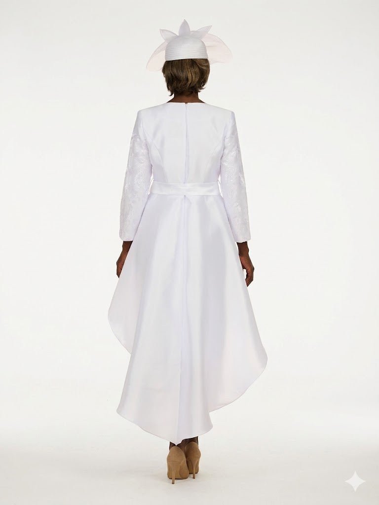 Sequin Lace Hi - Lo Dress w/ Statement Bow Waist - Especially Yours